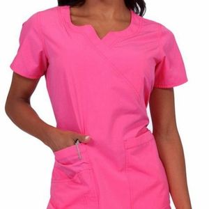 Peaches Uniforms Women's Natalie Neon Pink Scrub Set